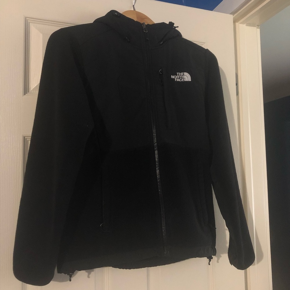 Hooded north face Denali fleece jacket